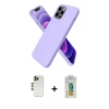 MARSİLYAN™- iPhone 12 Pro Max Kılıf Kozmos Yansıma Özel Seri - Siyah Polymer Nano Ekran Koruyucu + Shine Kamera Lens - GD