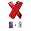 MARSİLYAN™- iPhone 12 Pro Max Kılıf Kozmos Yansıma Özel Seri - Siyah Polymer Nano Ekran Koruyucu + Neon Fosforlu Kamera Lens - TU
