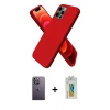 MARSİLYAN™- iPhone 12 Pro Max Kılıf Kozmos Yansıma Özel Seri - Siyah Polymer Nano Ekran Koruyucu + Neon Fosforlu Kamera Lens - BZ