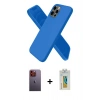 MARSİLYAN™- iPhone 12 Pro Max Kılıf Kozmos Yansıma Özel Seri - Siyah Polymer Nano Ekran Koruyucu + Neon Fosforlu Kamera Lens - TU