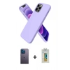 MARSİLYAN™- iPhone 12 Pro Max Kılıf Kozmos Yansıma Özel Seri - Siyah Polymer Nano Ekran Koruyucu + Neon Fosforlu Kamera Lens - MI