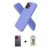 MARSİLYAN™- iPhone 12 Pro Max Kılıf Kozmos Yansıma Özel Seri - Siyah Polymer Nano Ekran Koruyucu + Neon Fosforlu Kamera Lens - TU