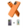MARSİLYAN™- iPhone 12 Pro Max Kılıf Kozmos Yansıma Özel Seri - Siyah Polymer Nano Ekran Koruyucu + Neon Fosforlu Kamera Lens - YL