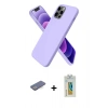 MARSİLYAN™- iPhone 12 Pro Max Kılıf Kozmos Yansıma Özel Seri - Siyah Polymer Nano Ekran Koruyucu + Renkli Kamera Lens Koruma Cam - MI