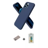 MARSİLYAN™- iPhone 12 Pro Max Kılıf Kozmos Yansıma Özel Seri - Siyah Polymer Nano Ekran Koruyucu + Shine Kamera Lens Koruma Cam - SABE