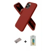 MARSİLYAN™- iPhone 12 Pro Max Kılıf Kozmos Yansıma Özel Seri - Siyah Polymer Nano Ekran Koruyucu + Sierra Blue Shine Kamera Lens Koruma Cam
