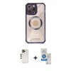 MARSİLYAN™- iPhone 12 Pro Max Kılıf Kutup Modern - Şeffaf Royal Nano Ekran Koruyucu + Shine Kamera Lens - GD