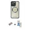 MARSİLYAN™- iPhone 12 Pro Max Kılıf Kutup Modern - Şeffaf Royal Nano Ekran Koruyucu + Shine Kamera Lens Koruma Cam - SABE
