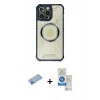 MARSİLYAN™- iPhone 12 Pro Max Kılıf Kutup Modern - Şeffaf Royal Nano Ekran Koruyucu + Shine Kamera Lens Koruma Cam - MI