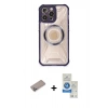 MARSİLYAN™- iPhone 12 Pro Max Kılıf Kutup Modern - Şeffaf Royal Nano Ekran Koruyucu + Shine Kamera Lens Koruma Cam - SABE