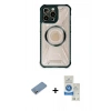 MARSİLYAN™- iPhone 12 Pro Max Kılıf Kutup Modern - Şeffaf Royal Nano Ekran Koruyucu + Shine Kamera Lens Koruma Cam - GS