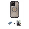 MARSİLYAN™- iPhone 12 Pro Max Kılıf Kutup Modern - Şeffaf Temperli Cam Ekran Koruyucu + Shine Kamera Lens Koruma Cam - GD