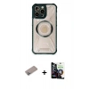 MARSİLYAN™- iPhone 12 Pro Max Kılıf Kutup Modern - Şeffaf Temperli Cam Ekran Koruyucu + Shine Kamera Lens Koruma Cam - SABE