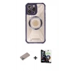 MARSİLYAN™- iPhone 12 Pro Max Kılıf Kutup Modern - Şeffaf Temperli Cam Ekran Koruyucu + Shine Kamera Lens Koruma Cam - SABE