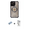 MARSİLYAN™- iPhone 12 Pro Max Kılıf Kutup Modern - Şeffaf Uv Polymer Nano Ekran Koruyucu + Shine Kamera Lens Koruma Cam - MI