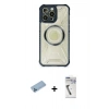 MARSİLYAN™- iPhone 12 Pro Max Kılıf Kutup Modern - Şeffaf Uv Polymer Nano Ekran Koruyucu + Shine Kamera Lens Koruma Cam - MI