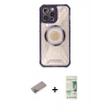 MARSİLYAN™- iPhone 12 Pro Max Kılıf Kutup Modern - Siyah 20D Premium Cam Ekran Koruyucu + Shine Kamera Lens Koruma Cam - SABE
