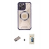 MARSİLYAN™- iPhone 12 Pro Max Kılıf Kutup Modern - Siyah 6D Mat Seramik Hayalet Nano Ekran Koruyucu + Shine Kamera Lens Koruma Cam - SABE
