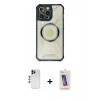 MARSİLYAN™- iPhone 12 Pro Max Kılıf Kutup Modern - Siyah Joko 5D Cam + Shine Kamera Lens - LT