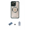 MARSİLYAN™- iPhone 12 Pro Max Kılıf Kutup Modern - Siyah Joko Magic 5D Cam + Gold Shine Kamera Lens Koruma Cam