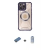 MARSİLYAN™- iPhone 12 Pro Max Kılıf Kutup Modern - Siyah Joko Magic 5D Cam + Gold Shine Kamera Lens Koruma Cam