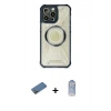 MARSİLYAN™- iPhone 12 Pro Max Kılıf Kutup Modern - Siyah Joko Magic 5D Cam + Gold Shine Kamera Lens Koruma Cam