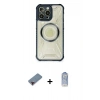 MARSİLYAN™- iPhone 12 Pro Max Kılıf Kutup Modern - Siyah Joko Magic 5D Cam + Metal Kamera Lens Koruma Cam - KI