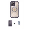 MARSİLYAN™- iPhone 12 Pro Max Kılıf Kutup Modern - Siyah Joko Magic 5D Cam + Neon Fosforlu Kamera Lens - BZ