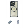 MARSİLYAN™- iPhone 12 Pro Max Kılıf Kutup Modern - Siyah Joko Magic 5D Cam + Shine Kamera Lens Koruma Cam - SH
