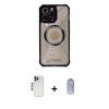 MARSİLYAN™- iPhone 12 Pro Max Kılıf Kutup Modern - Siyah Joko Magic 5D Cam + Shine Kamera Lens - LT