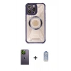 MARSİLYAN™- iPhone 12 Pro Max Kılıf Kutup Modern - Siyah Joko Magic 5D Cam + Neon Fosforlu Kamera Lens - YL