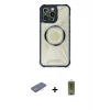 MARSİLYAN™- iPhone 12 Pro Max Kılıf Kutup Modern - Siyah Joko Magic 5D Hayalet Cam + Renkli Kamera Lens Koruma Cam - PE