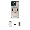 MARSİLYAN™- iPhone 12 Pro Max Kılıf Kutup Modern - Siyah Joko Magic 5D Hayalet Cam + Shine Kamera Lens - GD