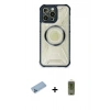 MARSİLYAN™- iPhone 12 Pro Max Kılıf Kutup Modern - Siyah Joko Magic 5D Hayalet Cam + Shine Kamera Lens Koruma Cam - MI