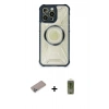 MARSİLYAN™- iPhone 12 Pro Max Kılıf Kutup Modern - Siyah Joko Magic 5D Hayalet Cam + Shine Kamera Lens Koruma Cam - SABE
