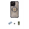 MARSİLYAN™- iPhone 12 Pro Max Kılıf Kutup Modern - Siyah Joko Magic 5D Hayalet Cam + Shine Kamera Lens Koruma Cam - MI