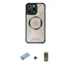 MARSİLYAN™- iPhone 12 Pro Max Kılıf Kutup Modern - Siyah Joko Magic 5D Hayalet Cam + Shine Kamera Lens Koruma Cam - MI