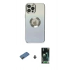 MARSİLYAN™- iPhone 12 Pro Max Kılıf Kutup Yansıma Özel Seri - Şeffaf 360 Full Body Arka Koruyucu + Shine Kamera Lens Koruma Cam - GD