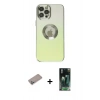 MARSİLYAN™- iPhone 12 Pro Max Kılıf Kutup Yansıma Özel Seri - Şeffaf 360 Full Body Arka Koruyucu + Shine Kamera Lens Koruma Cam - SABE