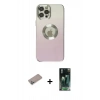 MARSİLYAN™- iPhone 12 Pro Max Kılıf Kutup Yansıma Özel Seri - Şeffaf 360 Full Body Arka Koruyucu + Shine Kamera Lens Koruma Cam - SABE