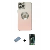 MARSİLYAN™- iPhone 12 Pro Max Kılıf Kutup Yansıma Özel Seri - Şeffaf 360 Full Body Arka Koruyucu + Shine Kamera Lens Koruma Cam - GS