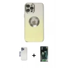 MARSİLYAN™- iPhone 12 Pro Max Kılıf Kutup Yansıma Özel Seri - Şeffaf 360 Full Body Arka Koruyucu + Shine Kamera Lens - LT