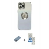 MARSİLYAN™- iPhone 12 Pro Max Kılıf Kutup Yansıma Özel Seri - Şeffaf Royal Nano Ekran Koruyucu + Gökkuşağı Shine Kamera Lens Koruma Cam
