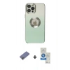 MARSİLYAN™- iPhone 12 Pro Max Kılıf Kutup Yansıma Özel Seri - Şeffaf Royal Nano Ekran Koruyucu + Metal Kamera Lens Koruma Cam - GD