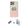 MARSİLYAN™- iPhone 12 Pro Max Kılıf Kutup Yansıma Özel Seri - Şeffaf Royal Nano Ekran Koruyucu + Metal Kamera Lens Koruma Cam - GD