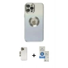 MARSİLYAN™- iPhone 12 Pro Max Kılıf Kutup Yansıma Özel Seri - Şeffaf Royal Nano Ekran Koruyucu + Shine Kamera Lens - GD