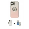 MARSİLYAN™- iPhone 12 Pro Max Kılıf Kutup Yansıma Özel Seri - Şeffaf Royal Nano Ekran Koruyucu + Shine Kamera Lens - GD