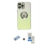 MARSİLYAN™- iPhone 12 Pro Max Kılıf Kutup Yansıma Özel Seri - Şeffaf Royal Nano Ekran Koruyucu + Shine Kamera Lens Koruma Cam - MI