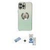 MARSİLYAN™- iPhone 12 Pro Max Kılıf Kutup Yansıma Özel Seri - Şeffaf Royal Nano Ekran Koruyucu + Shine Kamera Lens Koruma Cam - MI
