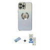 MARSİLYAN™- iPhone 12 Pro Max Kılıf Kutup Yansıma Özel Seri - Şeffaf Royal Nano Ekran Koruyucu + Shine Kamera Lens Koruma Cam - MI